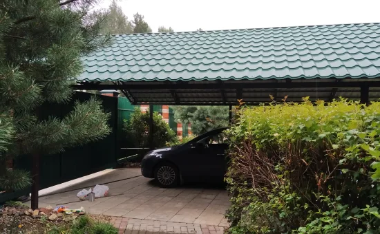 Навесы из металлочерепицы от компании «Альбатрос» наша работа