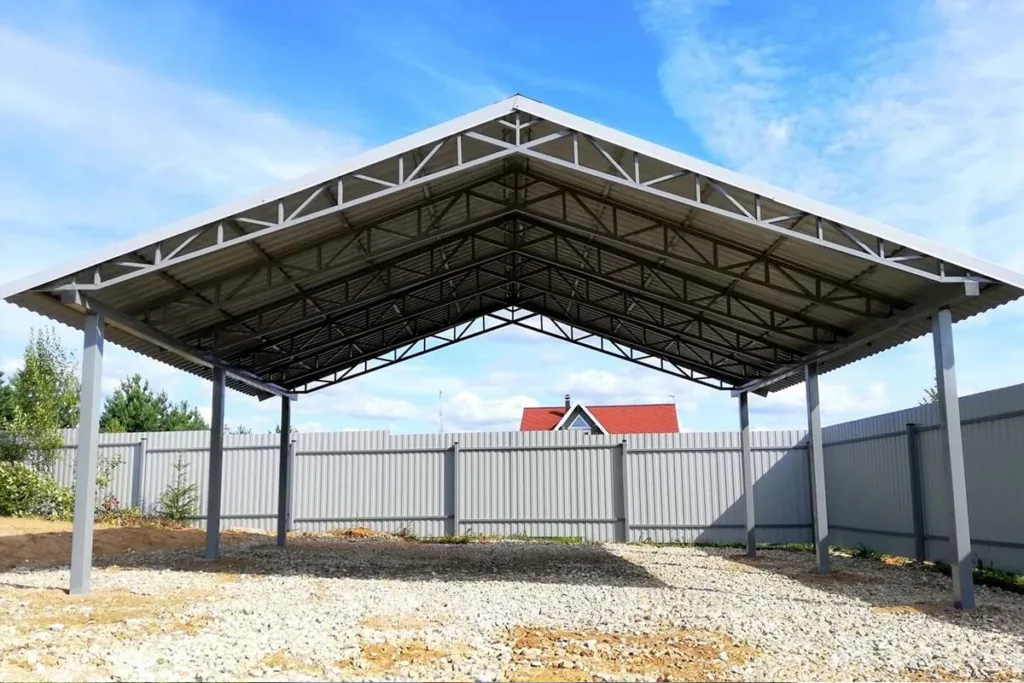 Навесы из металлопрофиля