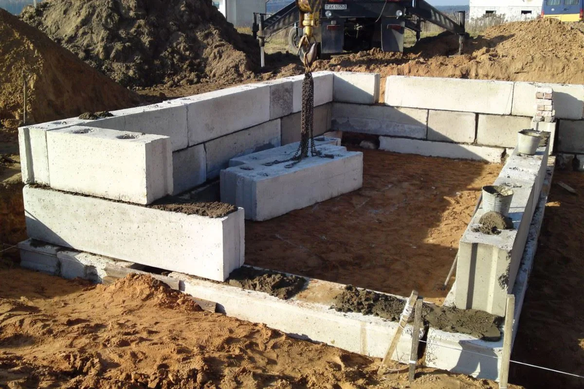 Фундамент из блоков ФБС в Краснодаре