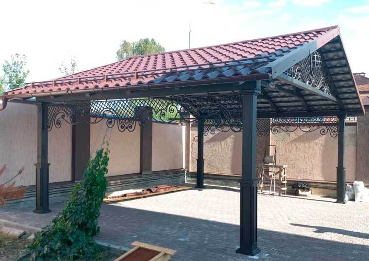 Кованые навесы от компании «Альбатрос» фото