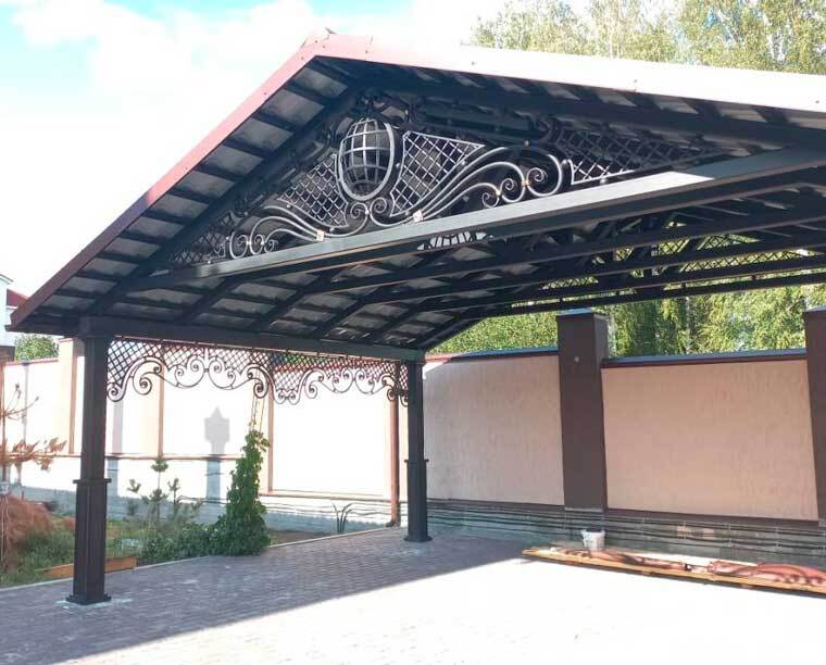 Кованые навесы от компании «Альбатрос» наша работа