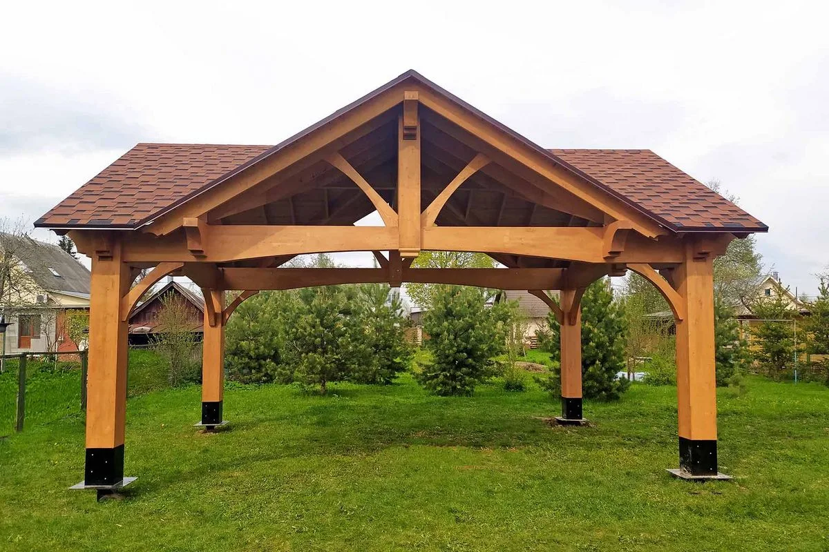 Навесы из дерева от компании «Альбатрос» в Краснодарском крае