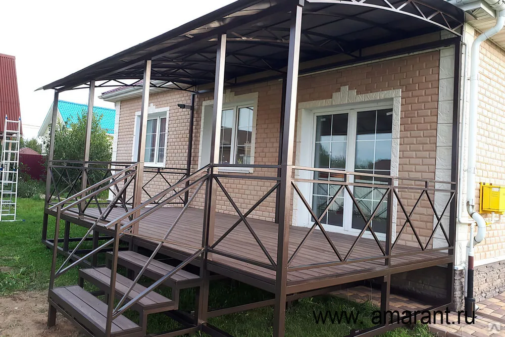 Изготовление террасы из металлокаркаса от компании «Альбатрос» в Краснодаре