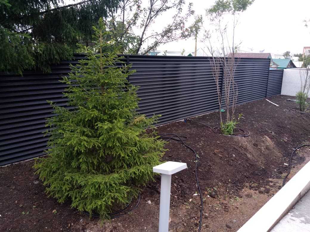 Установка Забор жалюзи от компании «Альбатрос» пример